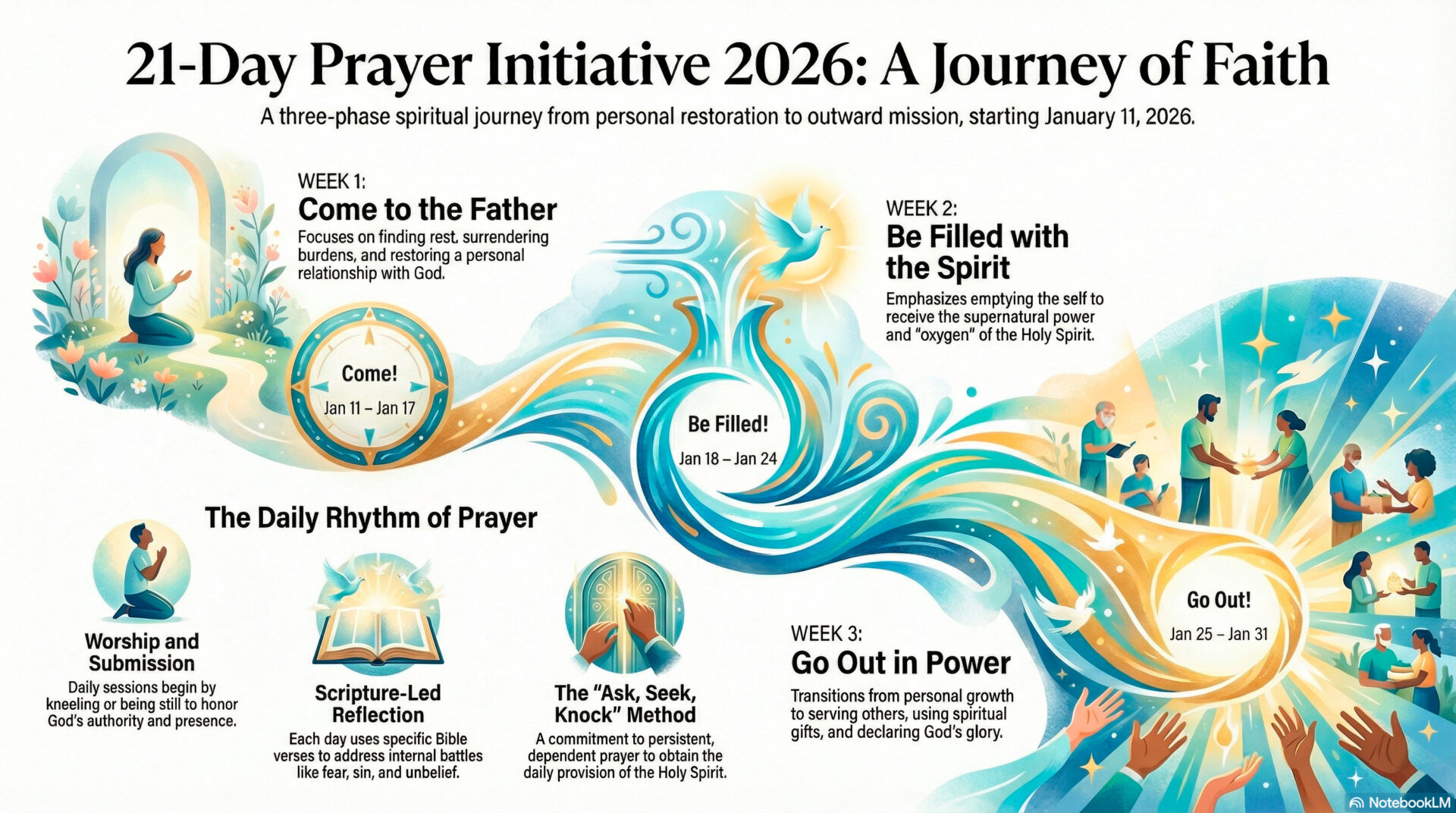 21 Day Prayer Initiative 2026: A Journey of faith Infographic